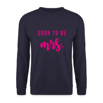 Soon to be mrs gift wedding marriage bride - Unisex Sweatshirt - navy - Front - Alina (178cm) & Michal (187cm)