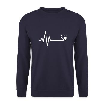 Chien Dog Agility - Sweat-shirt Unisexe - marine - Devant - Alina (178cm) & Michal (187cm)