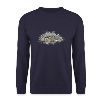 Fourmilier - Sweat-shirt Unisexe - marine - Devant - Alina (178cm) & Michal (187cm)