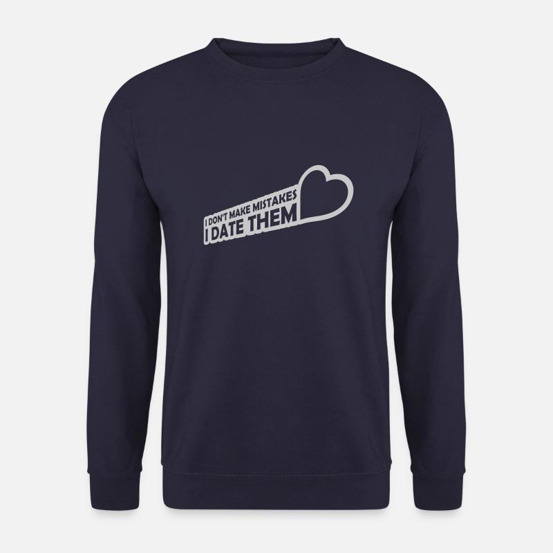 Date Mistakes Zitat Logo - Unisex Pullover - Navy