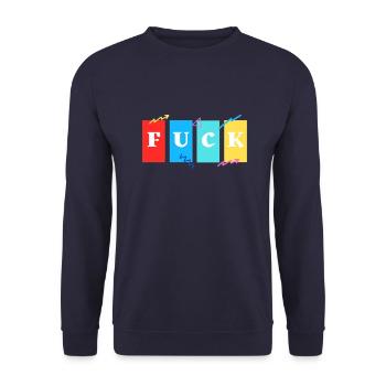 FUCK art style vintage - Sweat-shirt Unisexe - marine - Devant - Alina (178cm) & Michal (187cm)