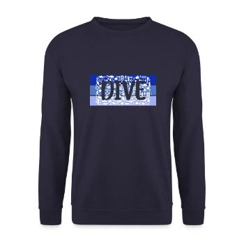 Dive. For divers. Diving - Unisex Sweatshirt - navy - Front - Alina (178cm) & Michal (187cm)
