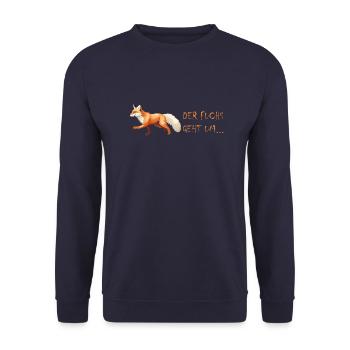 Der Fuchs geht um - Unisex Pullover - Navy - Vorne - Alina (178cm) & Michal (187cm)