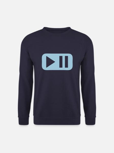 pause play button - Unisex Sweatshirt - navy