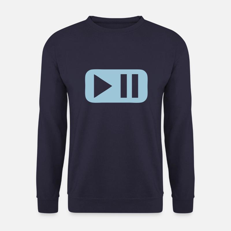pause play button - Unisex Sweatshirt - navy