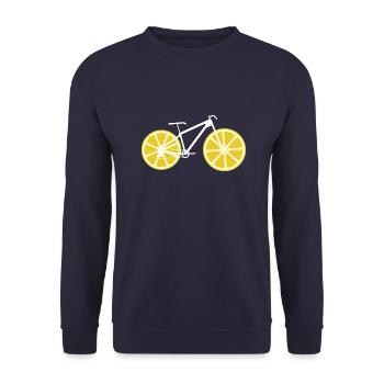 Lemon Bike - Unisex Sweatshirt - navy - Front - Alina (178cm) & Michal (187cm)