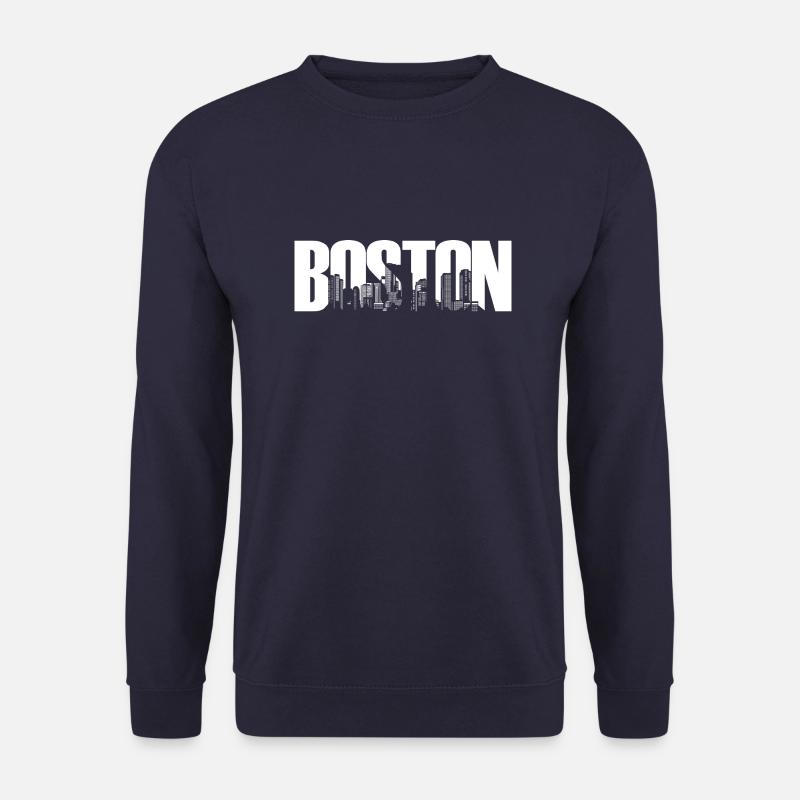 BOSTON USA Massachusetts Skyline - Unisex Pullover - Navy