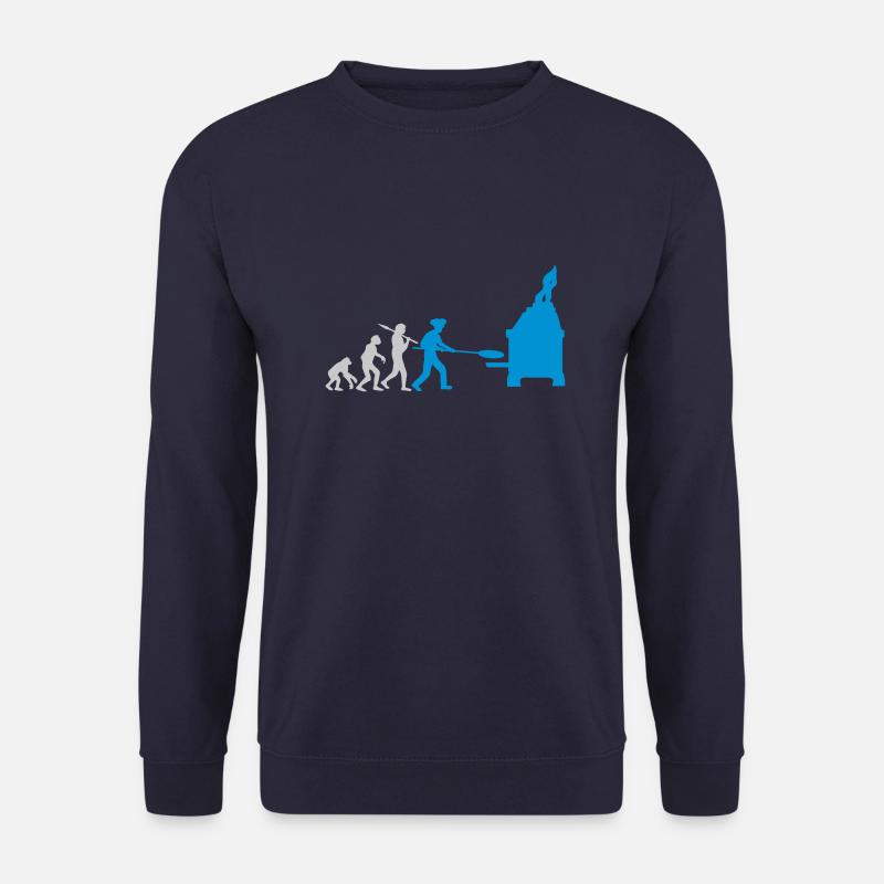 Pizza Bäcker Evolution - Unisex Pullover - Navy