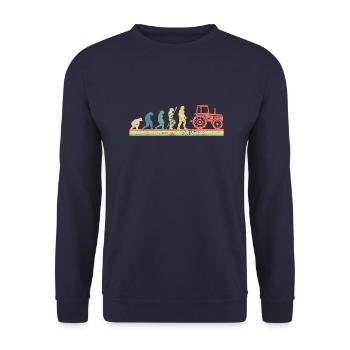 Traktor Evolution Bauer Tracteur fermier Landwirt - Sweat-shirt Unisexe - marine - Devant - Alina (178cm) & Michal (187cm)