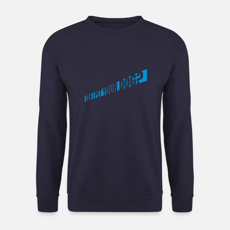 Pet your Dog Spruch - Unisex Pullover - Navy