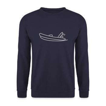Schlauchboot - Unisex Pullover - Navy - Vorne - Alina (178cm) & Michal (187cm)