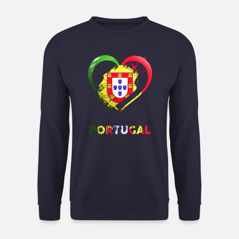 Portugal Herz - Entdecke ein einzigartiges Design - Unisex Pullover - Navy
