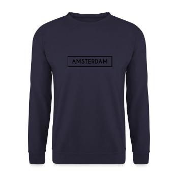 Cadeau de voyage Amsterdam Holland Pays-Bas - Sweat-shirt Unisexe - marine - Devant - Alina (178cm) & Michal (187cm)