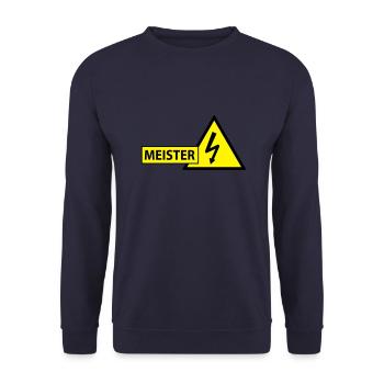 (2_meister_elektro) - Unisex Pullover - Navy - Vorne - Alina (178cm) & Michal (187cm)