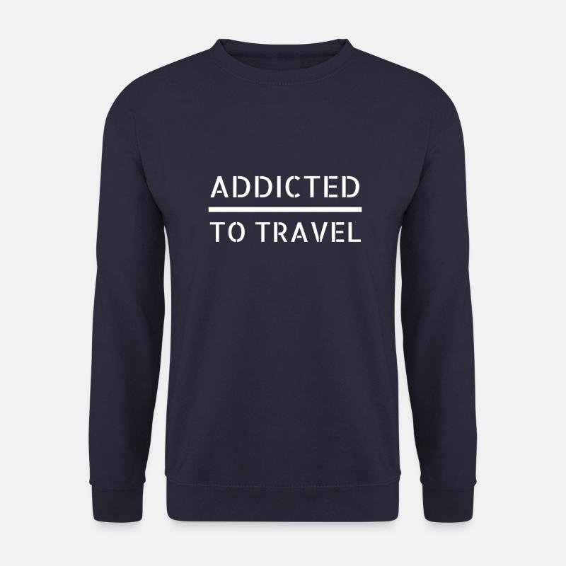 travel - addicted to travel - Unisex Pullover - Navy