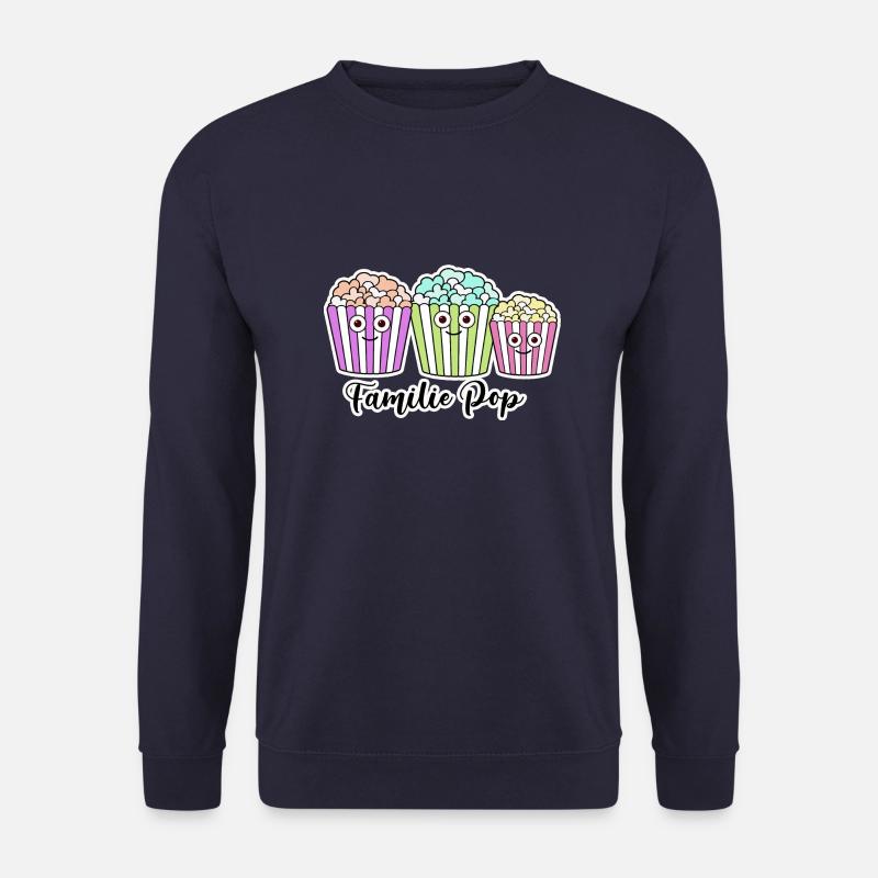 popcorn,familie pop,comic,pink - Unisex Pullover - Navy