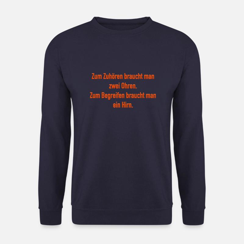 Ohren und Hirn - Unisex Pullover - Navy