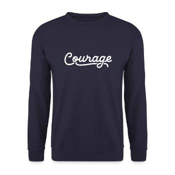 Courage - Sweat-shirt Unisexe - marine - Devant - Alina (178cm) & Michal (187cm)