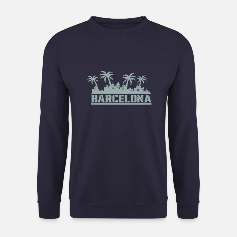 barcelona skyline - Unisex Pullover - Navy