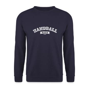 Handballmama - Unisex Pullover - Navy - Vorne - Alina (178cm) & Michal (187cm)