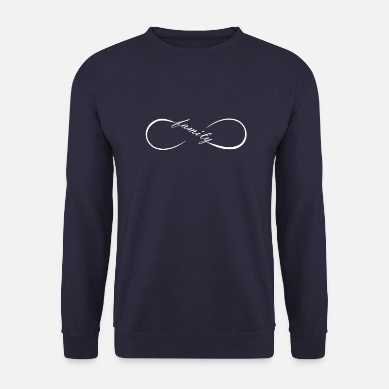 FatMonkey Designs Infinity Family white - Unisex Sweatshirt - navy