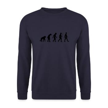 evolution - Unisex Sweatshirt - navy - Front - Alina (178cm) & Michal (187cm)