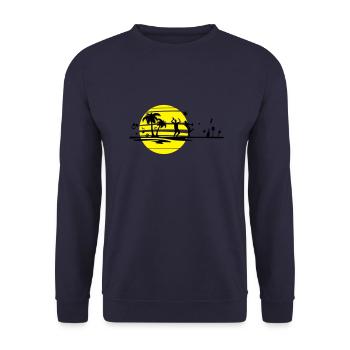 Sommer Strand Party - Unisex Pullover - Navy - Vorne - Alina (178cm) & Michal (187cm)