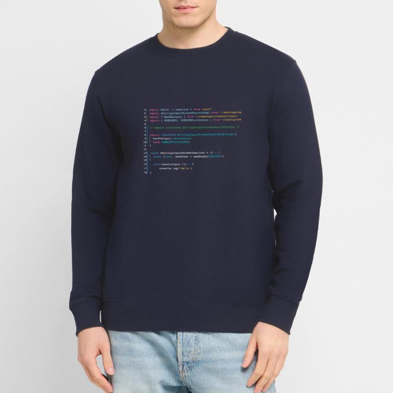 Programmers code in React Unisex Sweatshirt