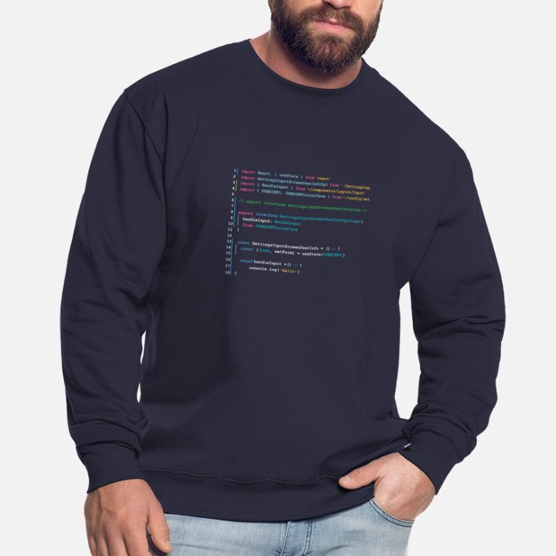 Programmers code in React Unisex Sweatshirt