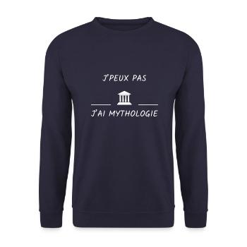 J'peux pas j'ai mythologie - Sweat-shirt Unisexe - marine - Devant - Alina (178cm) & Michal (187cm)