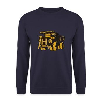 Belaz Muldenkipper Baumaschinen Fahrer Silhouette - Sweat-shirt Unisexe - marine - Devant - Alina (178cm) & Michal (187cm)