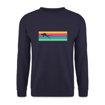 Diver Retro Vintage Gift - Unisex Sweatshirt - navy - Front - Alina (178cm) & Michal (187cm)