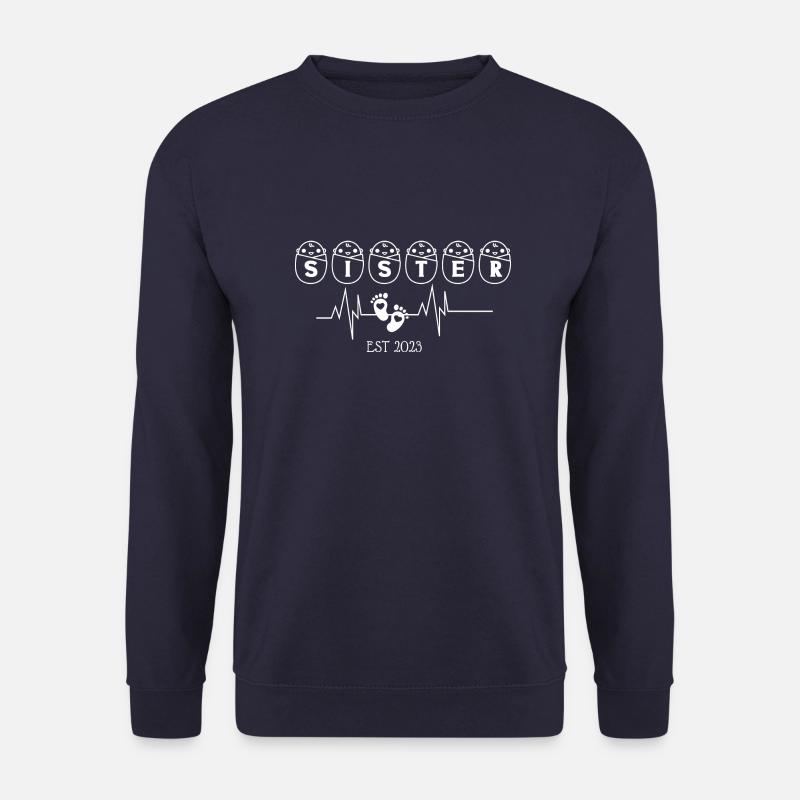 Schwester EST 2003 Herzschlag - Unisex Pullover - Navy