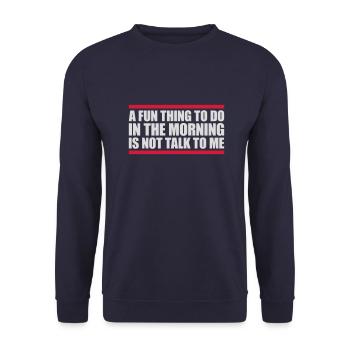 ne me parle pas - Sweat-shirt Unisexe - marine - Devant - Alina (178cm) & Michal (187cm)