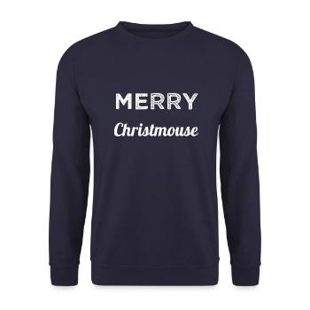 awkward don't worry christmas quote animated film - Unisex Sweatshirt - navy - Front - Alina (178cm) & Michal (187cm)