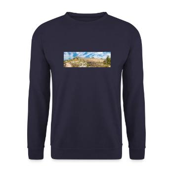 The Wall of Oštrica (Bedem Grebastica) Croatia - Unisex Sweatshirt - navy - Front - Alina (178cm) & Michal (187cm)