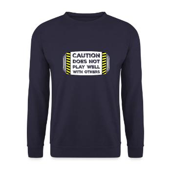 La prudence ne fait pas bon ménage avec les autres Avertissement - Sweat-shirt Unisexe - marine - Devant - Alina (178cm) & Michal (187cm)