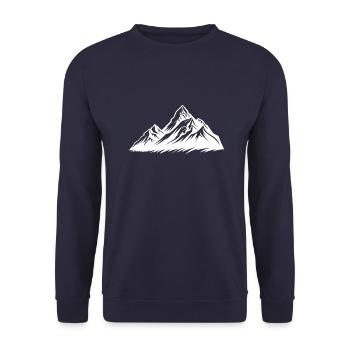 Berge symbol silhouette Natur - Unisex Pullover - Navy - Vorne - Alina (178cm) & Michal (187cm)