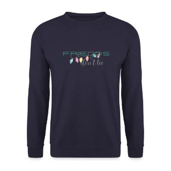 Friends don't lie - Unisex Pullover - Navy - Vorne - Alina (178cm) & Michal (187cm)