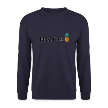 This, that, pineapple - Unisex Sweatshirt - navy - Front - Alina (178cm) & Michal (187cm)