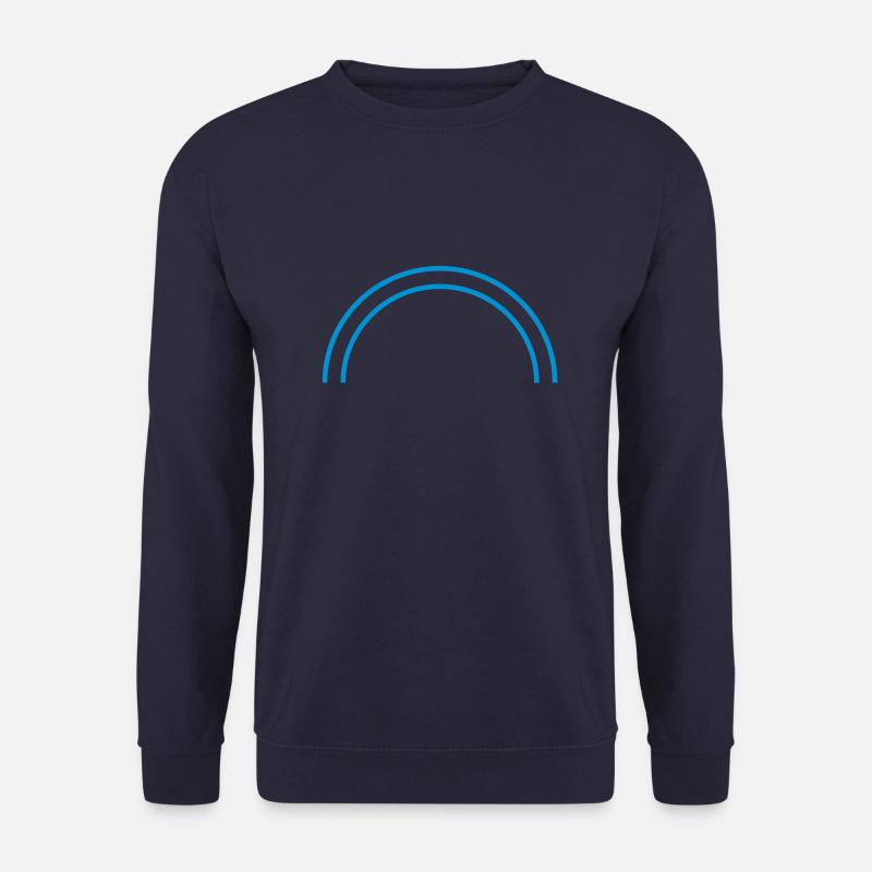 two_half_circle_lines - Unisex Pullover - Navy