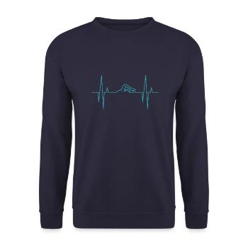 Le nageur - Sweat-shirt Unisexe - marine - Devant - Alina (178cm) & Michal (187cm)
