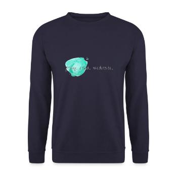 Pray Read Meditate White- Joshua 1:8 - Unisex Sweatshirt - navy - Front - Alina (178cm) & Michal (187cm)