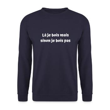 J'ai promis de vous faire rire aujourd'hui - Sweat-shirt Unisexe - marine - Devant - Alina (178cm) & Michal (187cm)