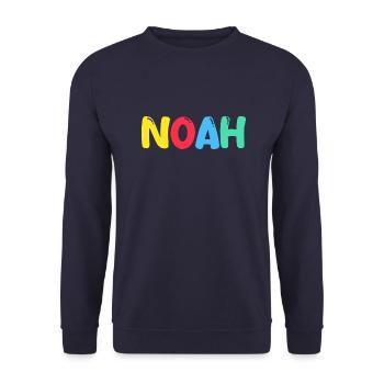 Name - Noah - Unisex Pullover - Navy - Vorne - Alina (178cm) & Michal (187cm)