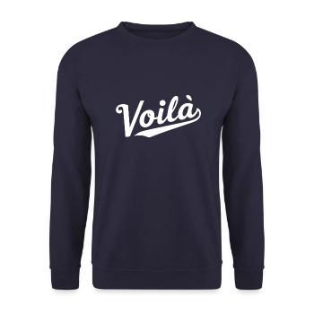 Voilà - Sweat-shirt Unisexe - marine - Devant - Alina (178cm) & Michal (187cm)