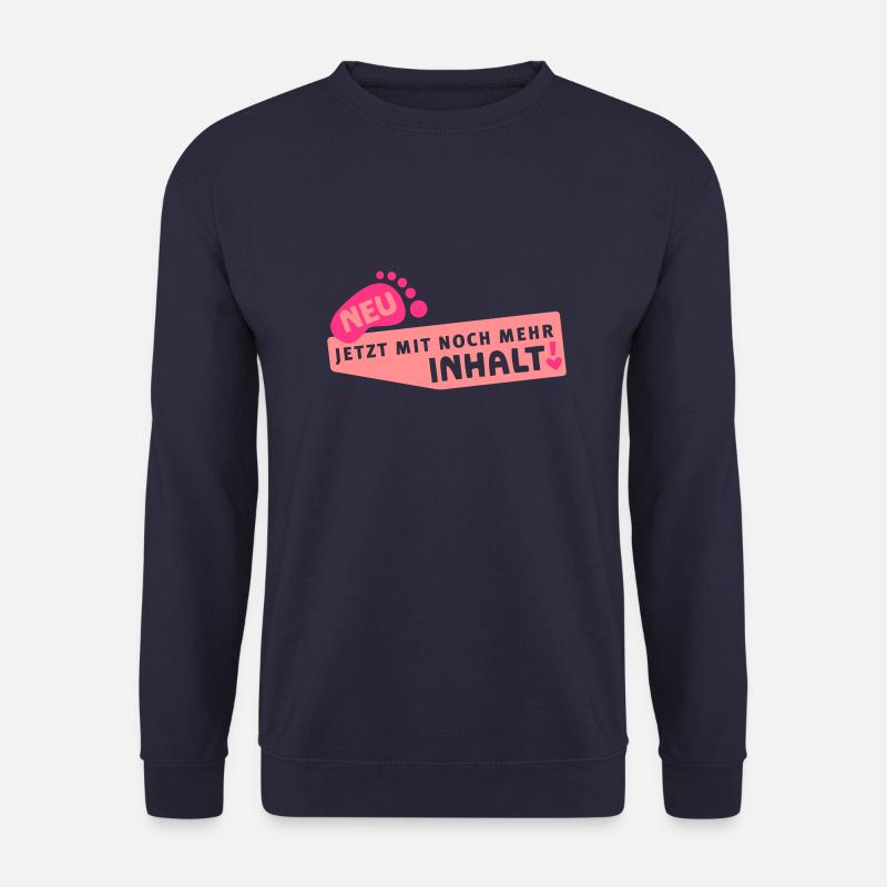 Schwanger - Mehr Inhalt - Unisex Pullover - Navy