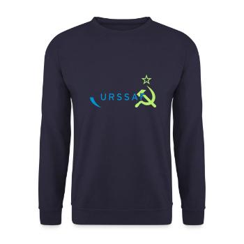 Logo URSS/ URSSAF Vert & Bleu - Sweat-shirt Unisexe - marine - Devant - Alina (178cm) & Michal (187cm)