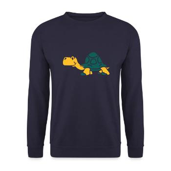 Old small cartoon turtle - Unisex Sweatshirt - navy - Front - Alina (178cm) & Michal (187cm)