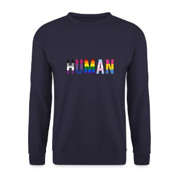 HUMAN - Unisex Sweatshirt - navy - Front - Alina (178cm) & Michal (187cm)